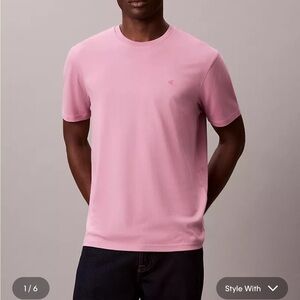Calvin Klein Men's Soft Pink Tee